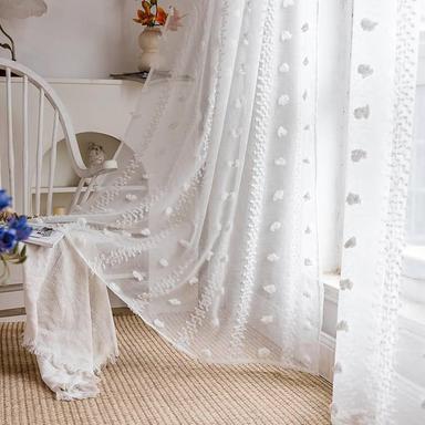 tufted sheer curtains
