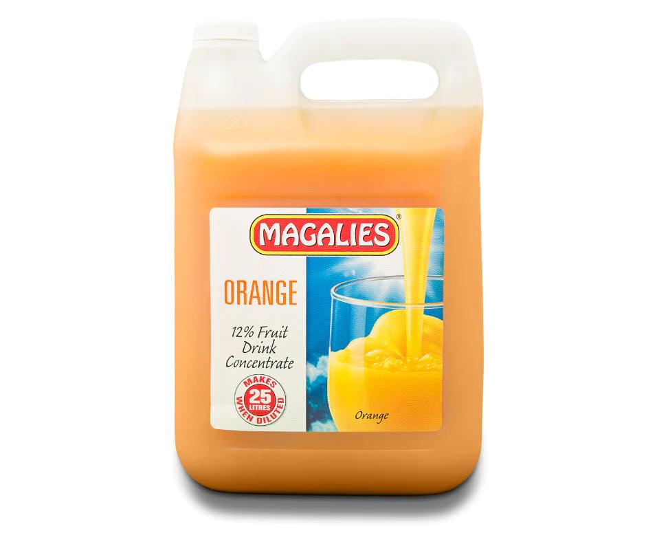 Orange fruit drink concentrate