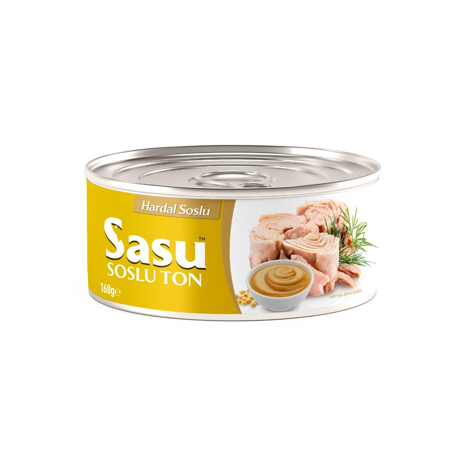 Canned tuna with mustard sauce