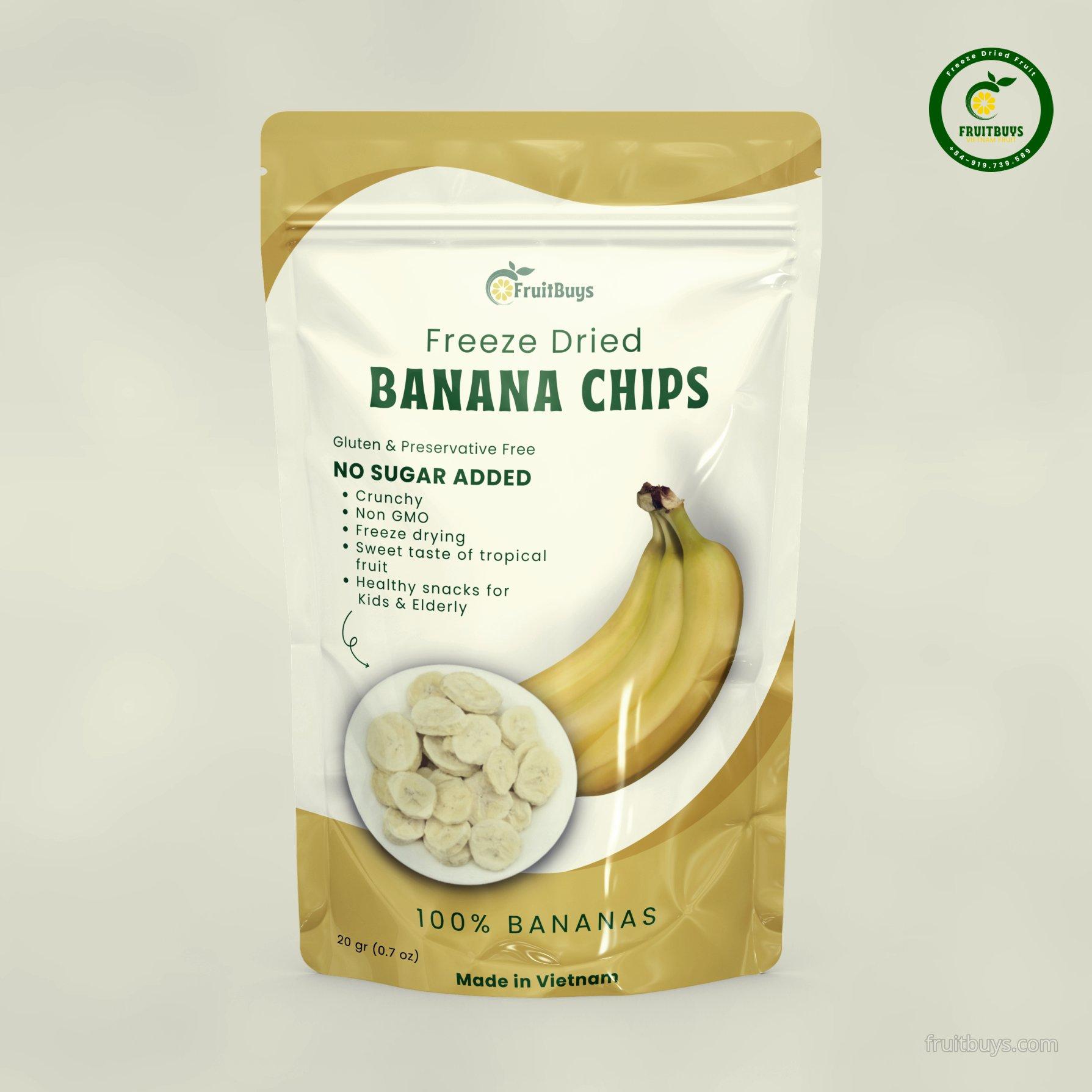 Freeze Dried Banana - FruitBuys Vietnam +84-919739589