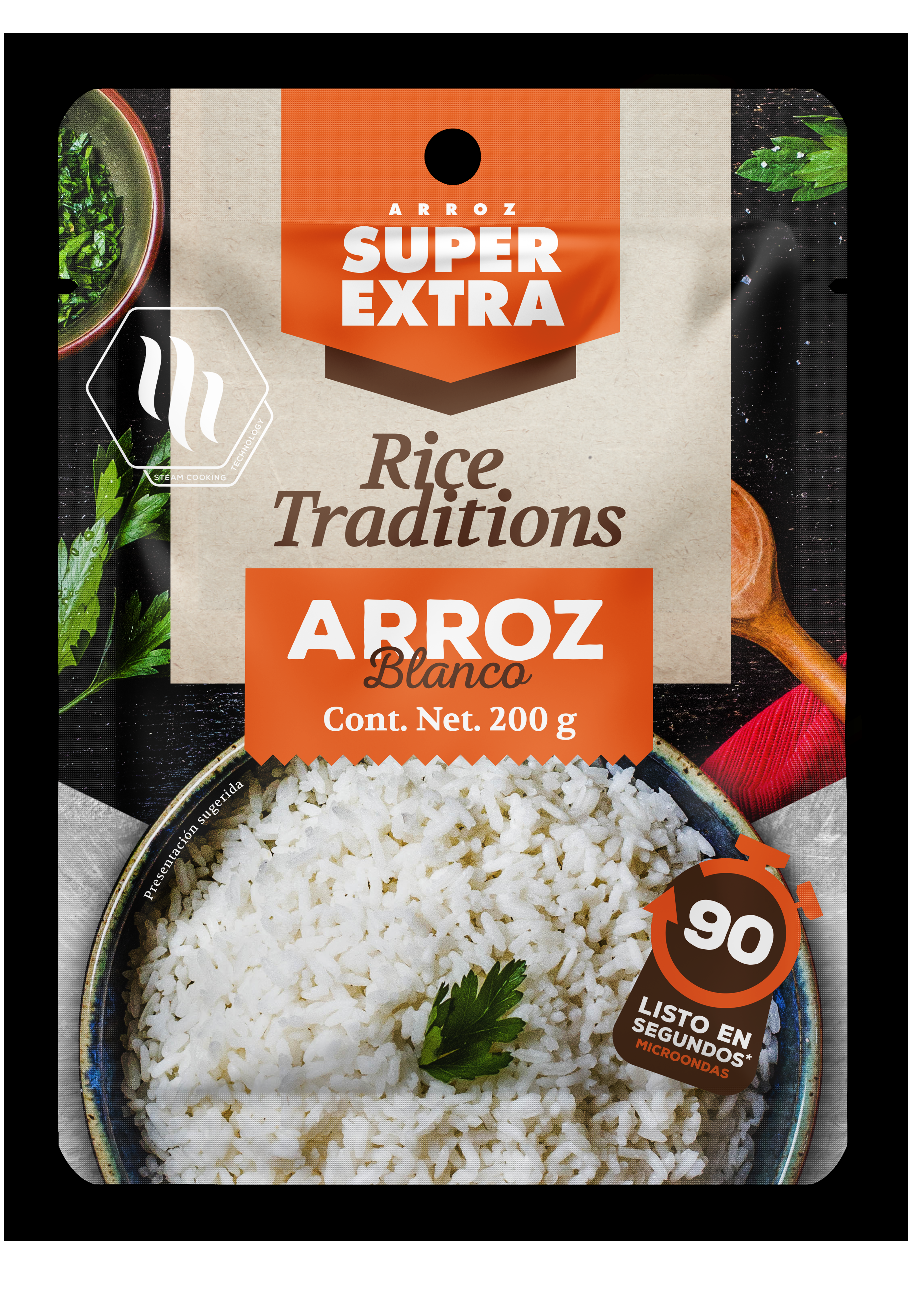 Instant white rice