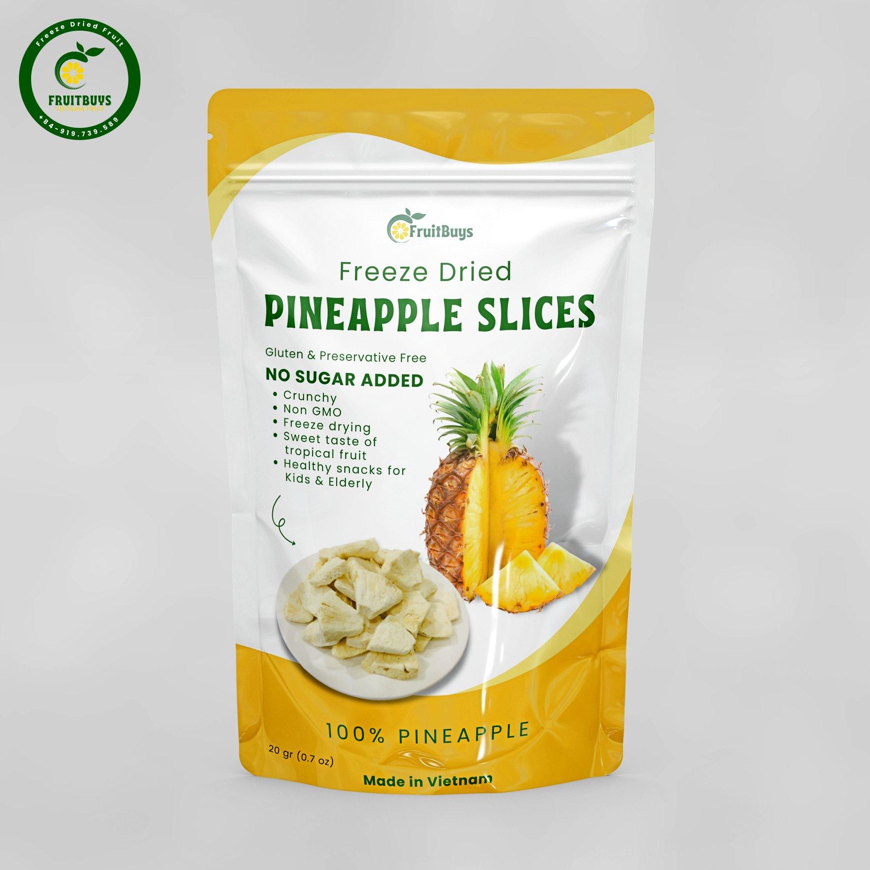 Freeze Dried Pineapple - FruitBuys Vietnam +84-919739589