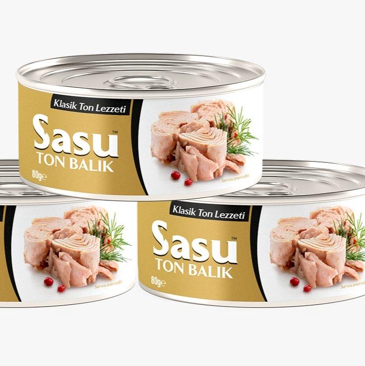 Canned tuna in sunflower oil 80 gr