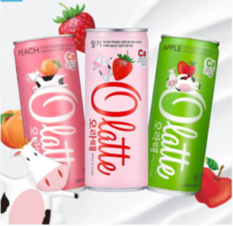 O-latte 240ml CAN(apple / peach / strawberry)