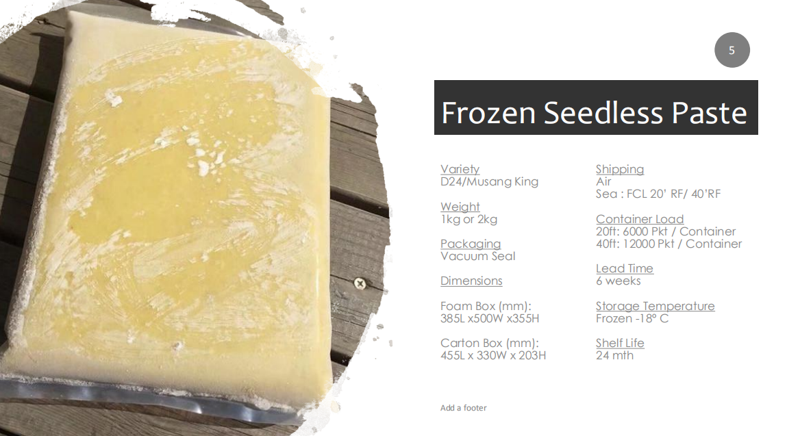 Frozen Seedless Paste